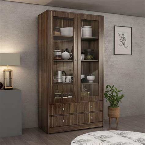 Buy Helios Shokki Crockery Unit - Brown from Helios by Home Centre at ...