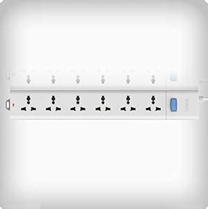 Gongniu Poly Carbonate Bull Extension Board with 6 Sockets, 1 Switch ...