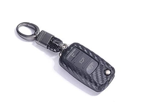 JVCV® Car Styling Soft Carbon Fiber Pattern Key Cover Compatible with ...