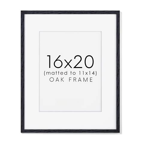 Free Shipping! 16x20 Oak Wood Picture Frame with Real Glass & Mat for ...