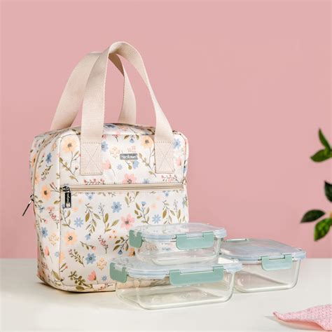 Charming Meadow Insulated Lunch Bag Online - Premium Lunch Bag | Nestasia