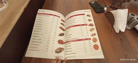 Menu at Emperor legacy, Bengaluru