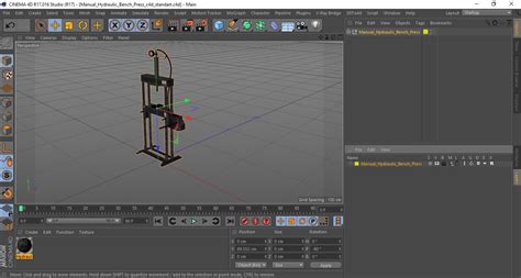 3D Manual Hydraulic Bench Press model | 3D Molier International