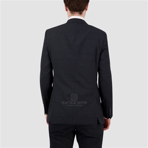 Mens Suits | Savile Row Mens Abram Suit in Charcoal Spider B5 Big Man ...