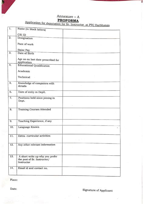 Calling for application of volunteers for filling up of one post of Sr ...