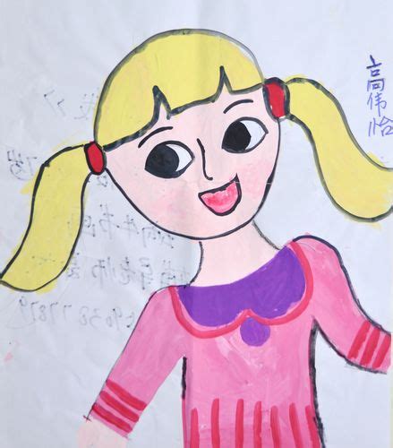 《小女孩》/少儿绘画作品/儿童画/网络美术馆_中国少儿美术教育网