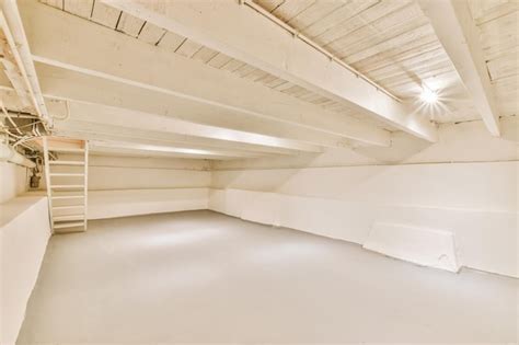 Impressive design of a huge basement with stairs | Premium Photo