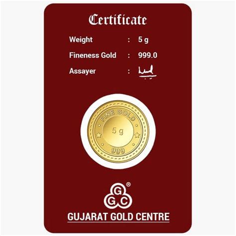 Gujarat Gold Centre buy Gold Coin Of 5 Gram Gold 24Kt in 999 Purity ...