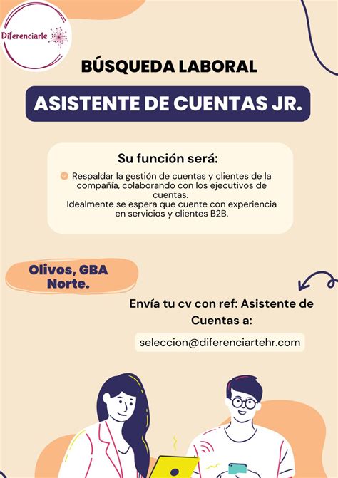 Oportunidad Laboral - Argentina CVs a seleccion@diferenciartehr.com Ref: AC Jr. | Soledad Cueto ...