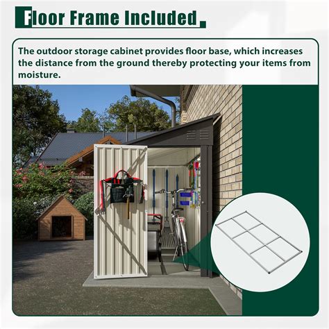 QGQURH Metal Outdoor Storage Shed, 4 x 8FT Lean to Storage India | Ubuy