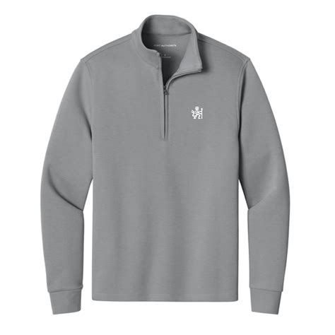 The ACC Academy Logo | Adult Embroidered Gusty Grey Pique 1/4-Zip ...