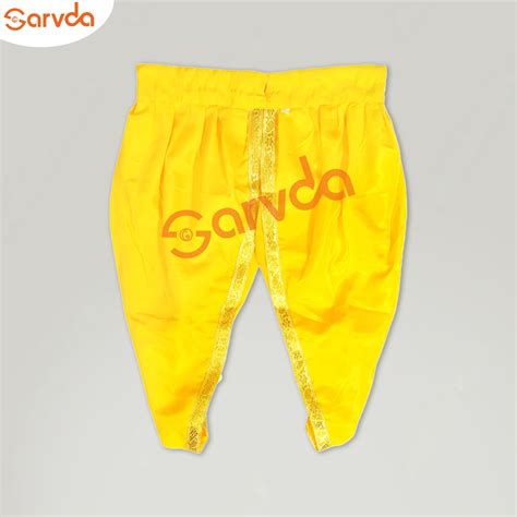 Yellow Dhoti with Lace – Sarvda