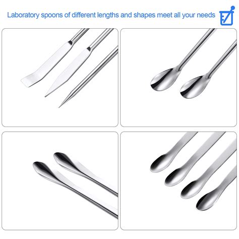 Mudder 22-Piece Stainless Steel Lab Spatula Set for India | Ubuy