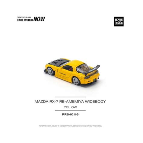 Pop Race #116: Mazda RX-7 Re-Amemiya Widebody Yellow – Krazy Caterpillar
