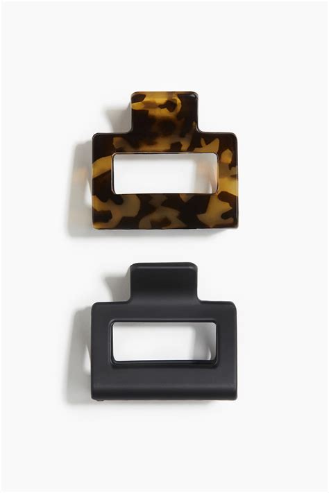 2-pack hair claws - Beige/Leopard print - Ladies | H&M IN