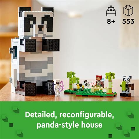 Buy LEGO Minecraft The Panda Haven 21245, casa de juguetes movible con ...