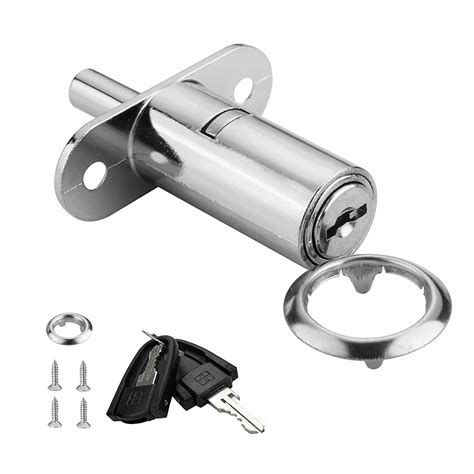 XIEHE Zinc Alloy Push Plunger Sliding Cabinet Door Lock 3/4" Cylinder ...