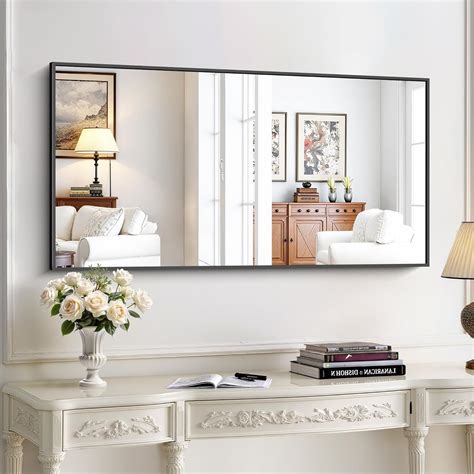 KOCUUY Black Bathroom Mirror, 24x48 Inch Rectangle India | Ubuy