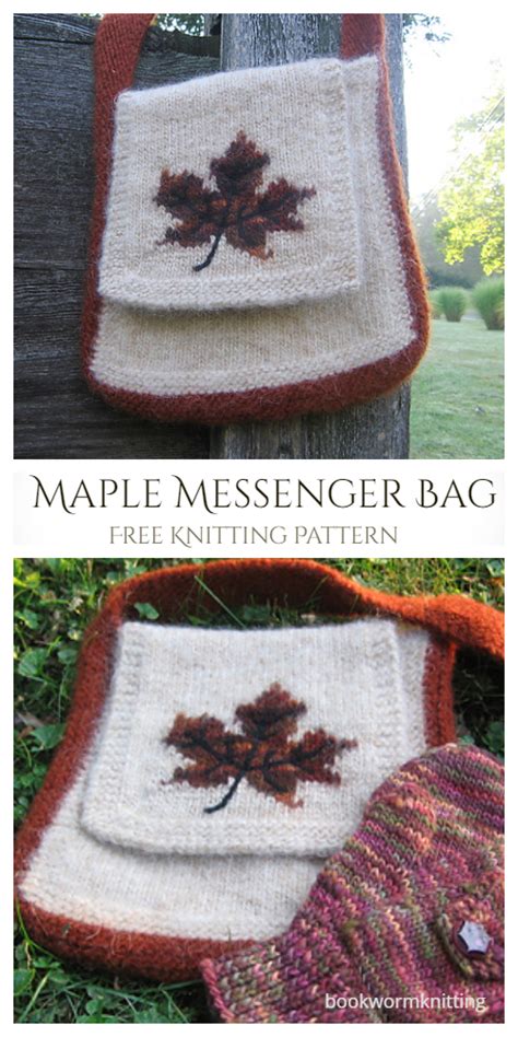 Knit Messenger Bag Free Knitting Patterns - Knitting Pattern