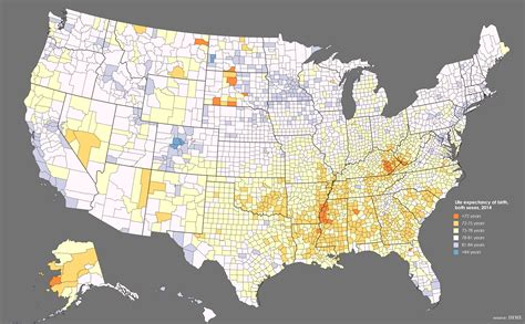 Image result for Life Expectancy by County Map