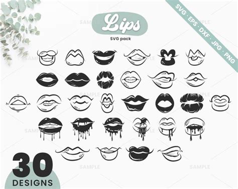 30 Lips SVG Bundle Lips Print Svg Lips Svg Lipstick Svg - Etsy India
