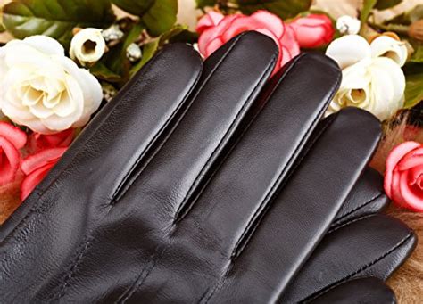 Buy NappaNovum Men's Lambskin Leather Gloves with Warm Lining Classic ...