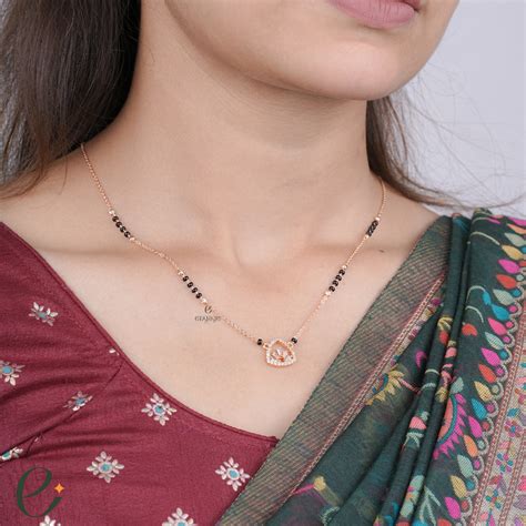 Pick Teardrop Mangalsutra White Black Today – Engage Jewels