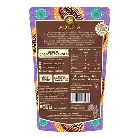 Aduna Super-Cacao Powder | Natural Raw African Cacao Powder for ...