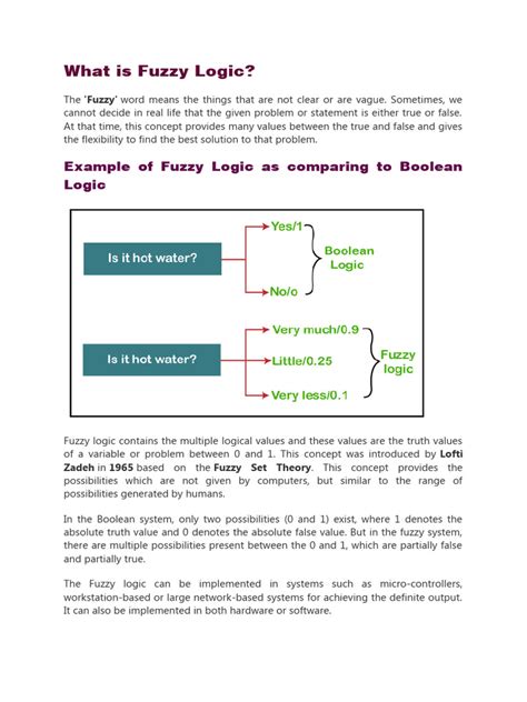 Image result for Fuzzy Logic Definition
