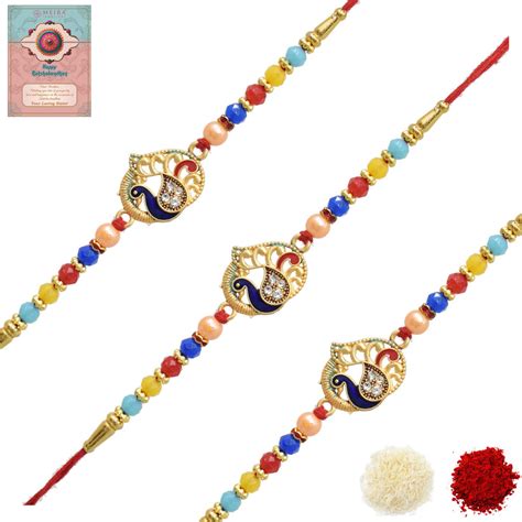 Simple Peacock Morpaankh AD Kundan Stone Multicolored Blue Meenakari ...