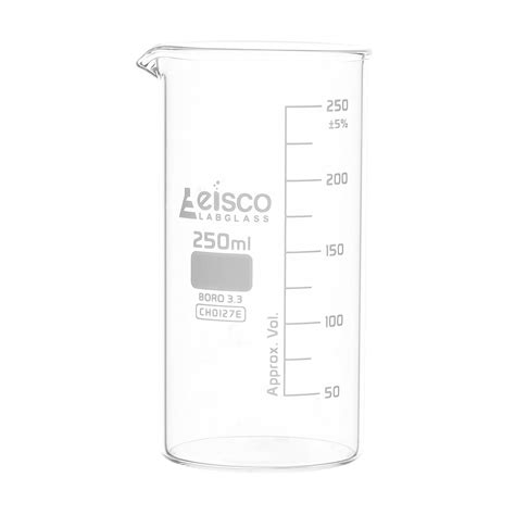 Beaker Tall form, with spout made of borosilicate glass, graduated 250 ...