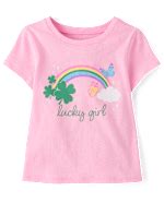 Baby And Toddler Girls Short Sleeve St. Patrick's Day Daddy's Lucky ...