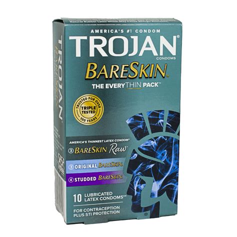 Wholesale Trojan Bareskin Premium Thin Lubricated Condoms, 10ct ...