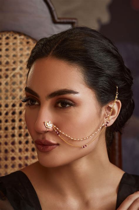 Nima Gold Kundan Nosepin – Paisley Pop Shop