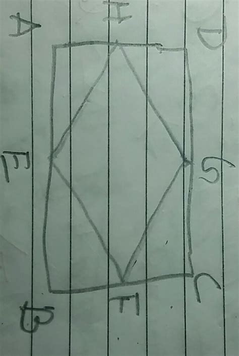 ABCD is a rectangle. E, F, G and H are mid - point of sides AB, BC, CD ...