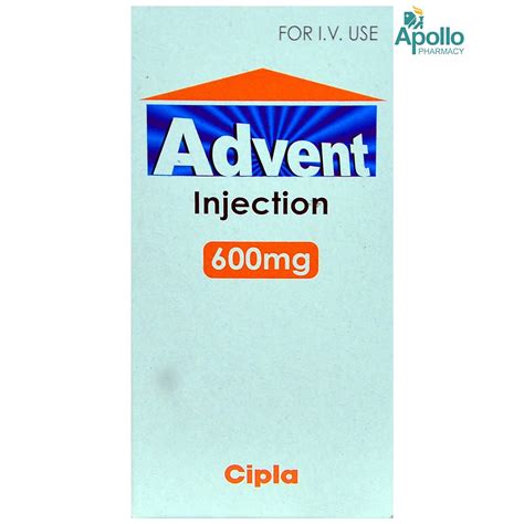 Advent 600 mg Injection | Uses, Side Effects, Price | Apollo Pharmacy
