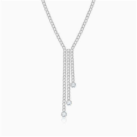 Silver Zirconia Lariat Necklace – GIVA Jewellery