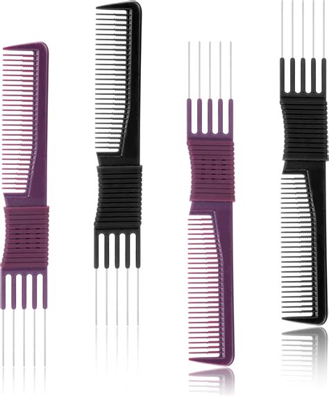 Amazon.com : 4 Pieces Carbon Lift Teasing Combs with Metal Prong Lift ...
