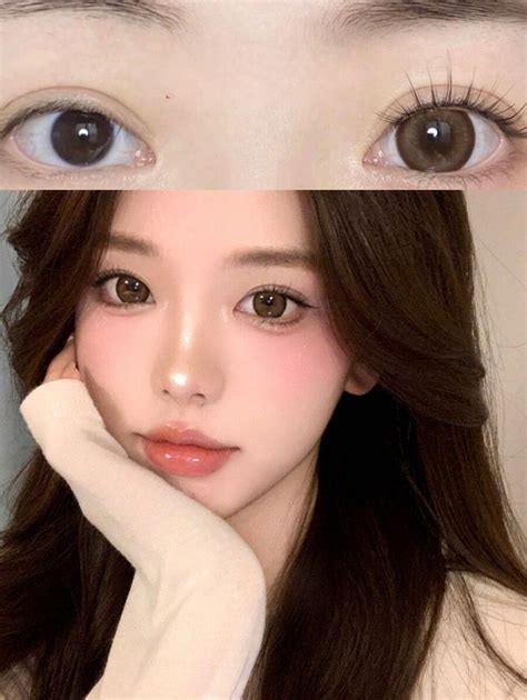 1 Pair Cold Rum Brown Color Contact Lenses Yearly Use 14.5mm Large ...