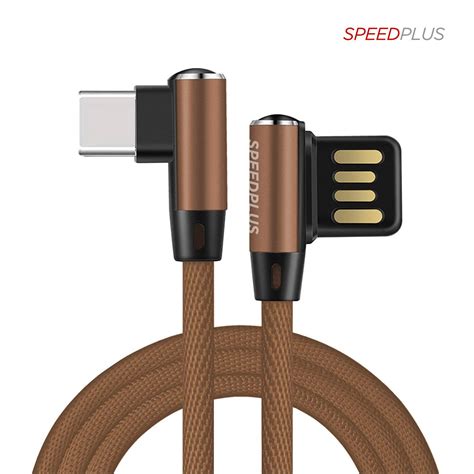 SPEEDPLUS 90 Degree High Tensile Nylon Braided Fast Quick Charger Cable ...