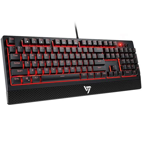 Buy VicTsing Gaming Keyboard Wired, Red LED Backlit Mechanical Keyboard ...