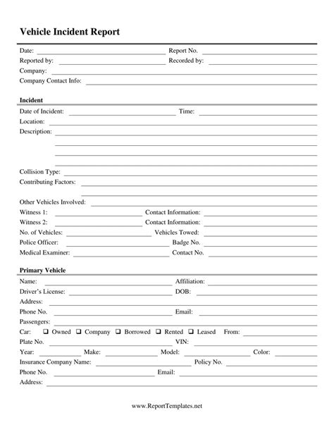 Image result for Auto Accident Report Form Template