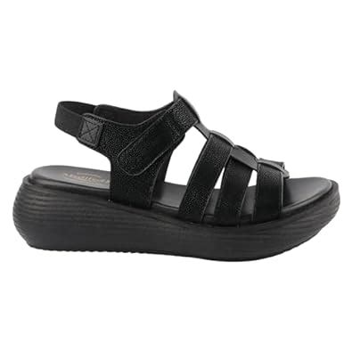 Buy Medifeet Women's Back Strap Wing Sandals (BLACK, 5) at Amazon.in
