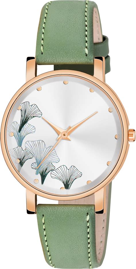 SWADESI STUFF Black Dial Ultra Light Weight Leather Strap Analog Watch ...