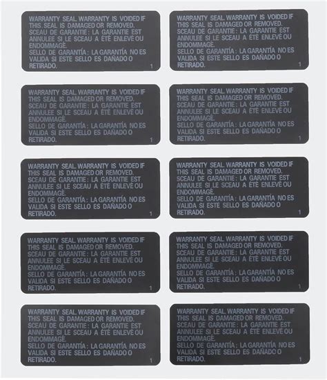 Amazon.com: SG Store 10pcs Black Warranty Seal Stickers 33x15mm Anti ...
