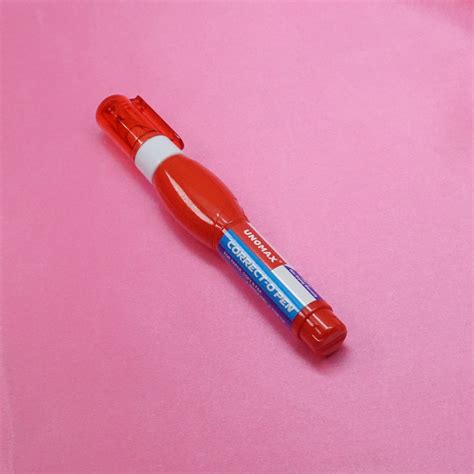 Unomax Correct-O Pen Red Color Body Correction Pen SKU 20876
