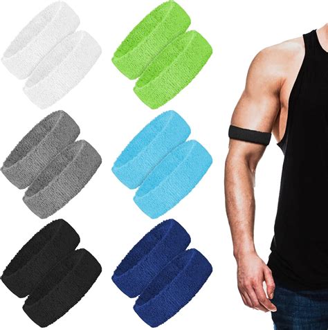 Amazon.com: 12 Pieces Bicep Bands Bicep Arm Bands Multicolored Bicep ...