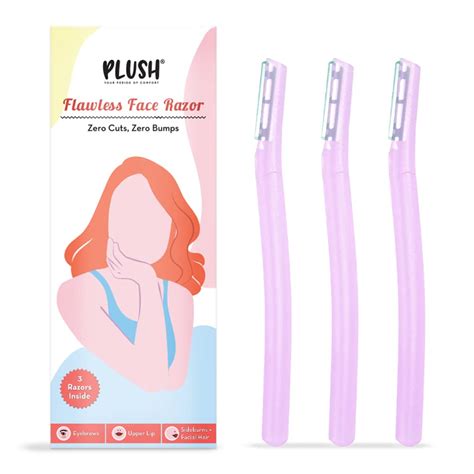 Plush Flawless & Reusable Face & Eyebrow Razor for Women - Pack of 3 ...