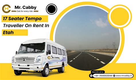17 Seater Tempo Traveller on rent in Etah and Get 10% Off - Mr. Cabby