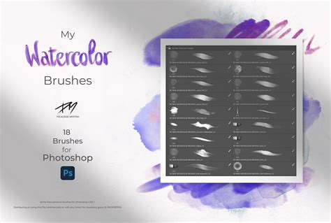 Watercolor Photoshop Brush Set
